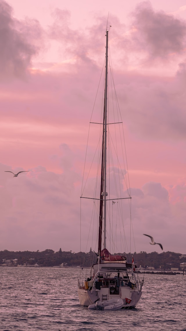 Sailboat exploring the waters of The Bahamas